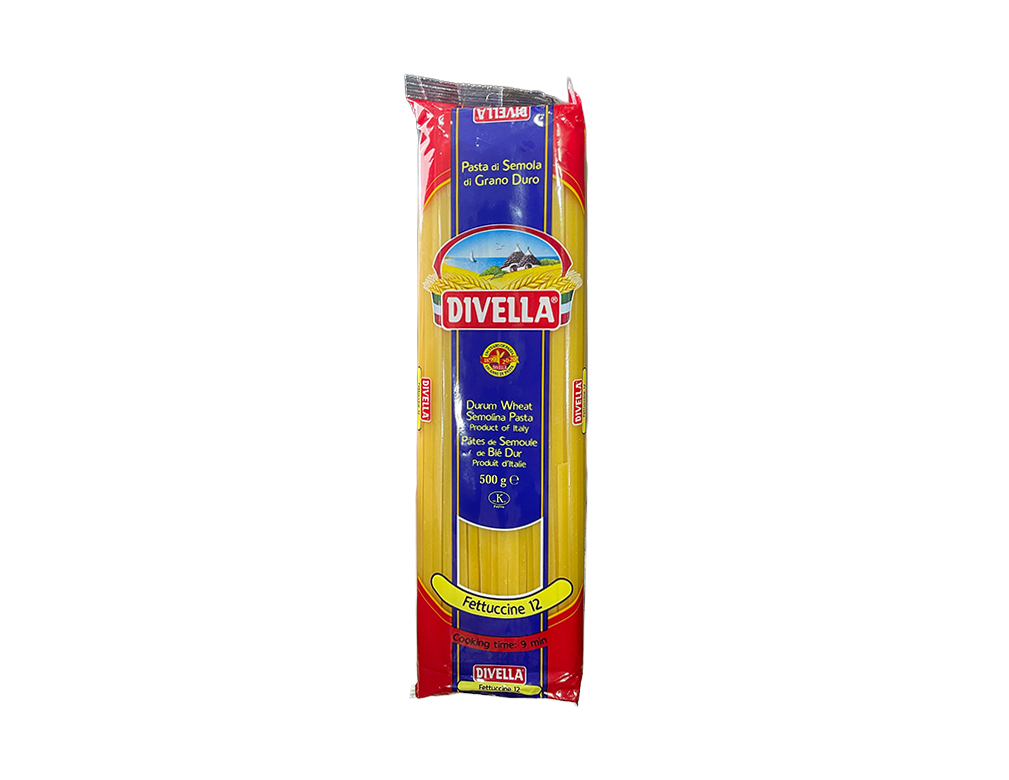 MACARRÃO FETTUCCINE Nº 12 GRANO DURO DIVELLA 500 G (CX 24 UN)